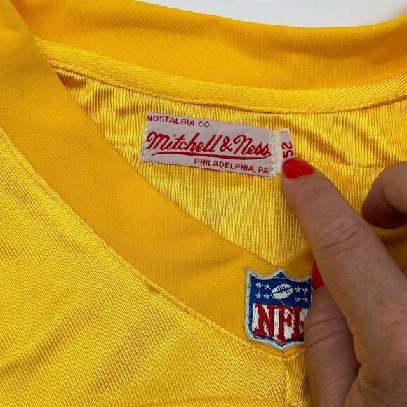 Tampa Bay Bucs John Lynch #47 Stitch Mitchell Ness Yellow Throwback Jersey XL/52 - Picture 10 of 16